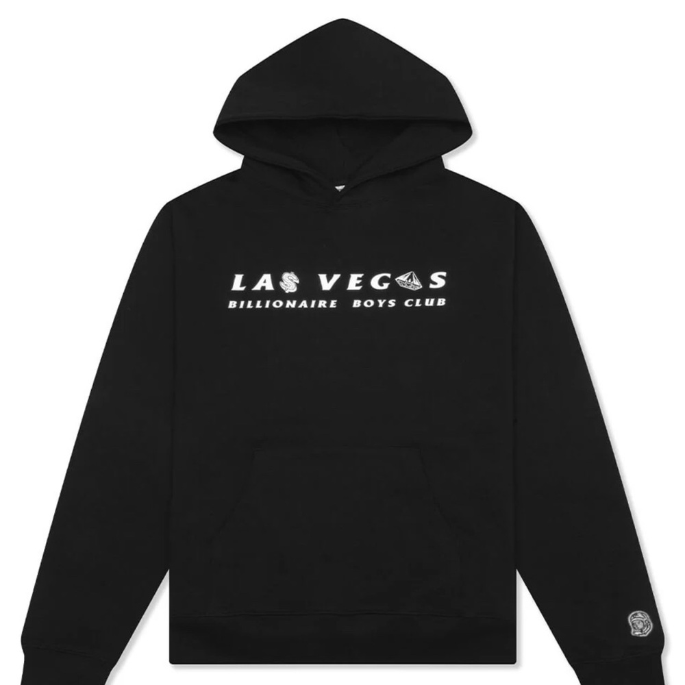 Billionaire Boys Club Black Hoodie with White 'LA VEGAS' Graphic
